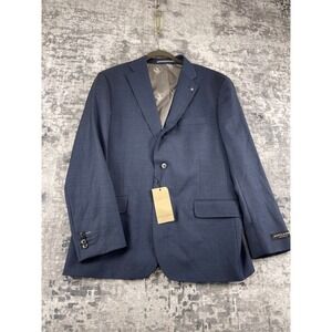 Scotch & Soda Wool Blazer Mens 44R Dark Navy Blue Tribeca Fit Suit Jacket NWT